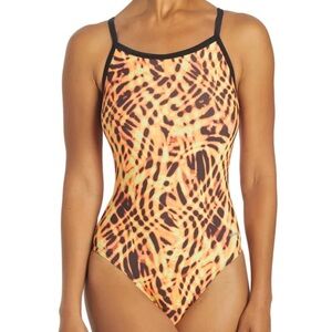 Sporti Lycra Serene orange One Piece Swimsuit NWOT Size 26